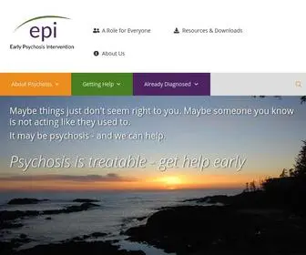 Earlypsychosis.ca(Early Psychosis Intervention in British Columbia) Screenshot