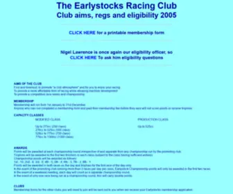 Earlystocks.co.uk(Earlystocks Racing Club Magazine) Screenshot