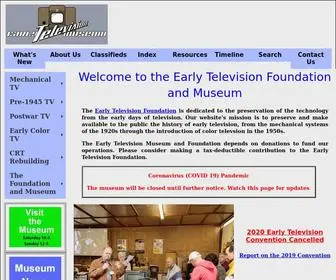 Earlytelevision.org(Early Television Foundation) Screenshot