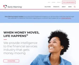 Earlywarning.com(Risk and Payment Solutions to Move Money) Screenshot