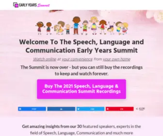 Earlyyearssummit.com(The 2022 Speech) Screenshot