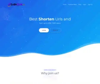 Earn4Link.in(Indian First Highest Paid URL shortner) Screenshot