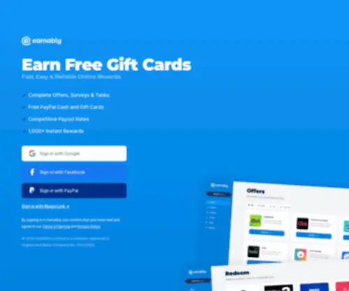 Earnably.com(Earn Instant Rewards Online) Screenshot
