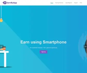 Earnbyapp.com(Earn money using smartphone) Screenshot