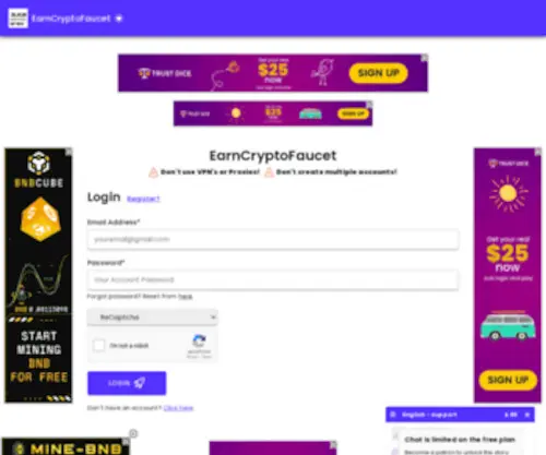 Earncryptofaucet.shop(Earncryptofaucet shop) Screenshot