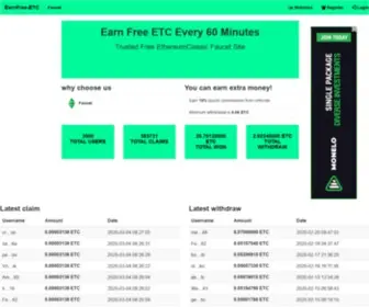 Earnfree-ETC.xyz(How to earn free etc) Screenshot