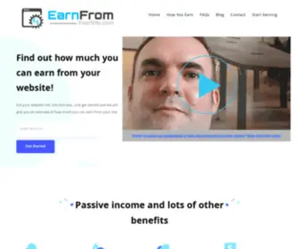 Earnfromyoursite.com(Earn From Your Site) Screenshot