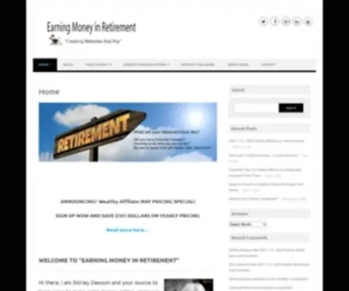 Earningmoneyinretirement.com(This site) Screenshot