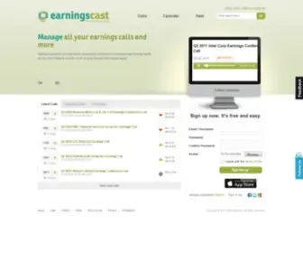 Earningscast.com(Earnings call) Screenshot