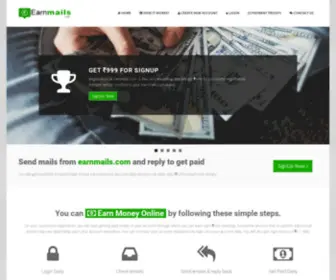 Earnmails.com(Send and reply emails to earn money online) Screenshot