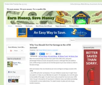 Earnmoney-Savemoney.com(Money) Screenshot