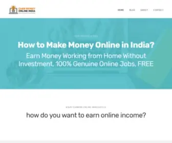 Earnmoneyonlineindia.com(Learn How to Make Money Online in India (100% Genuine & FREE Methods)) Screenshot