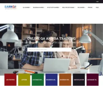 Earnqa.com(Online QA Training) Screenshot