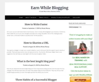 Earnwhileblogging.com(Earn While Blogging) Screenshot