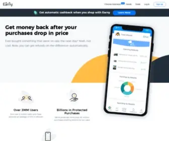Earny.com(Get Money Back on Purchases Automatically) Screenshot