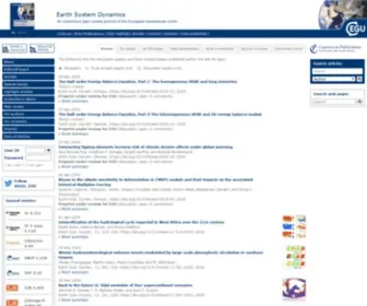 Earth-SYST-Dynam.net(ESD) Screenshot