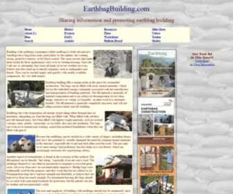 Earthbagbuilding.com(The home page describes why earthbag building) Screenshot