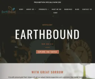 Earthbounddistillery.com(Earthbound Distillery (Pty) Ltd) Screenshot