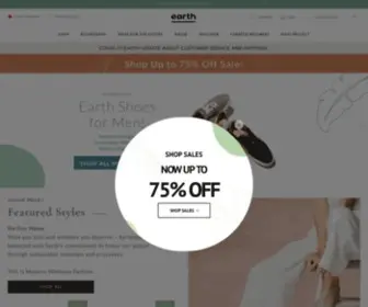 Earthbrands.com(Earth Shoes) Screenshot