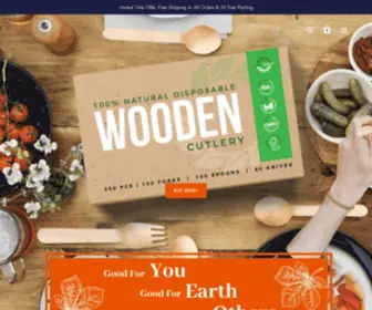 Earthclusive.com(EarthClusive Wooden Compostable Cutlery Set) Screenshot