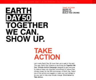 Earthdayinitiative.org(#TogetherWeCan stop climate change) Screenshot