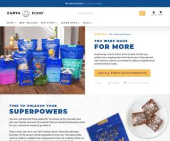Earthechofoods.com(Earth Echo's goal) Screenshot