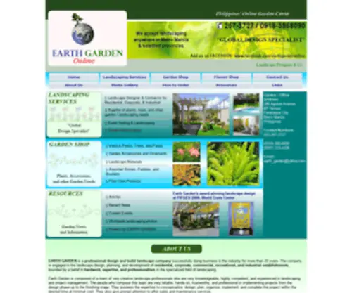 Earthgardenonline.com(Earth Garden & Landscaping) Screenshot