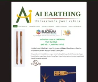Earthingrod.com(Copper Bonded Earthing Rod and Accessories Manufacturer) Screenshot