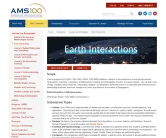 Earthinteractions.org(Earth Interactions Journal) Screenshot