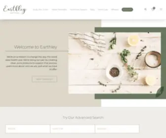 Earthley.com(Natural Personal Care Products For The Whole Family) Screenshot