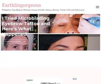 Earthlingorgeous.com(Top Life+Style Beauty Travel Tech Blog) Screenshot