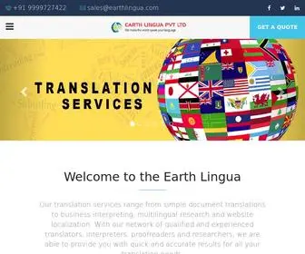 Earthlingua.com(Translation Company) Screenshot