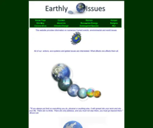 Earthlyissues.com(Earthly Issues) Screenshot
