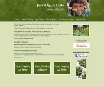 Earthmedicine.ca(Judy's Organic Herbs) Screenshot