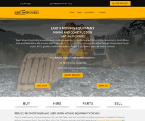Earthmover.co.za(Earth Moving Equipment Sales and Rental) Screenshot