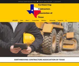 Earthmovingcontractors.com(Earthmoving Contractors Association of Texas (ECAT)) Screenshot