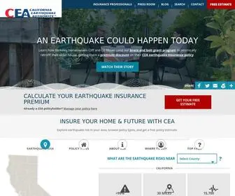 Earthquakeauthority.com(California Earthquake Authority (CEA)) Screenshot