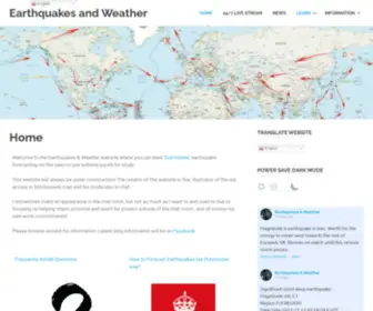 Earthquakesandweather.com(Based on the Dutchsinse method and a bit of weather info) Screenshot