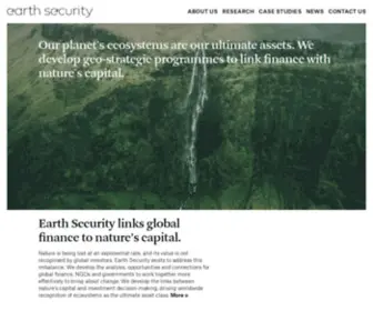 Earthsecurity.org(We’re an investment think) Screenshot