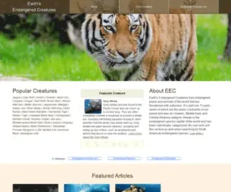 Earthsendangered.com(Endangered Species) Screenshot