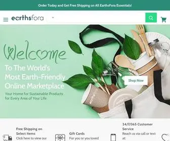 Earthsfora.com(Sustainable Online Shopping for Home) Screenshot