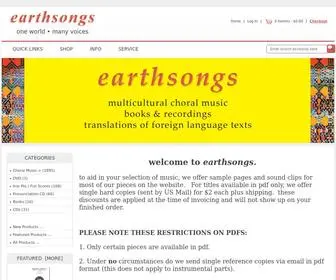 Earthsongschoralmusic.com(Earthsongs) Screenshot