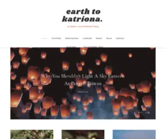 Earthtokatriona.com(Eco-lifestyle blog) Screenshot