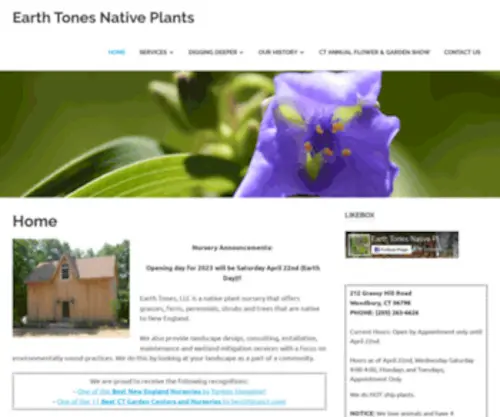 Earthtonesnatives.com(Earth Tones Native Plants) Screenshot