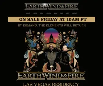 Earthwindandfire.com(Earth Wind & Fire) Screenshot