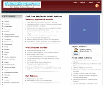Earticlesdirectory.com(A Well Written Article Directory) Screenshot