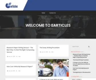 Earticles.us(Submit your Blog Post Online FREE) Screenshot