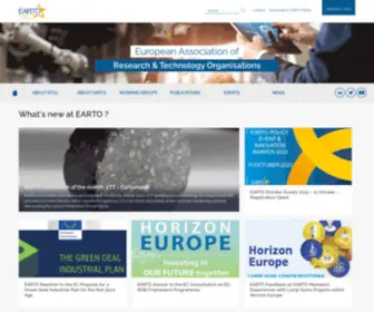 Earto.eu(European Association of Research and Technology Organisations) Screenshot