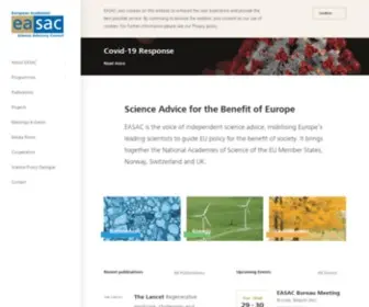 Easac.eu(Science Advice for the Benefit of Europe) Screenshot