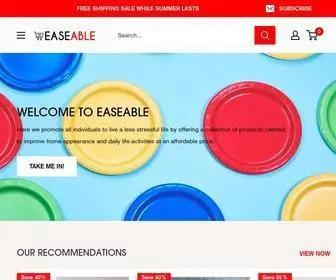 Easeable.com(Stress free and easy shopping experience. Simple and speedy service) Screenshot